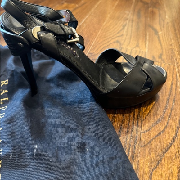 Ralph Lauren Collecton back sandal heels size 7 37 - Picture 6 of 6